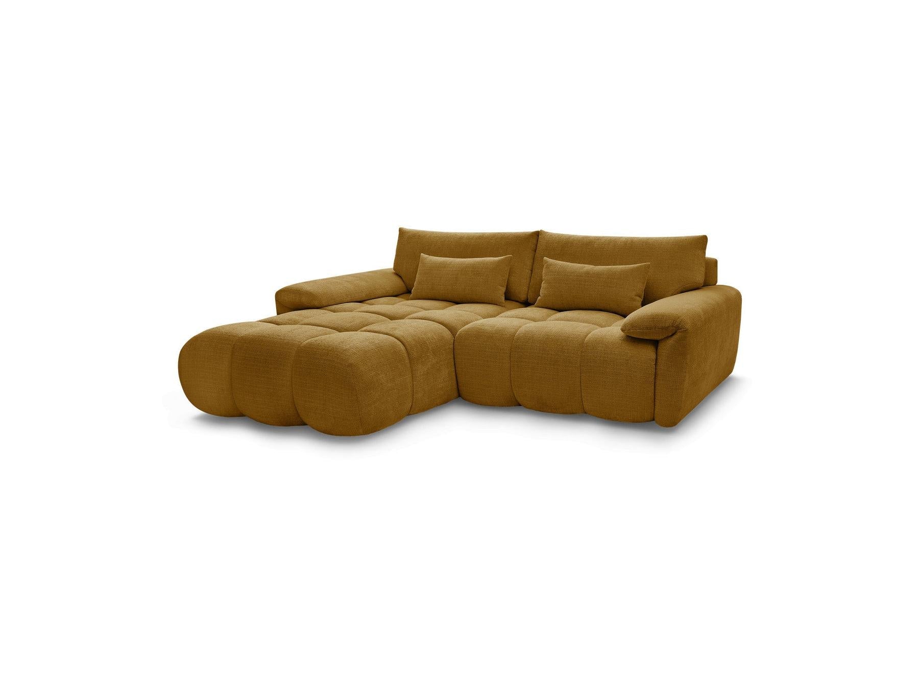 Ivane - Canapé D'Angle Fixe - Tissu Texturé - Angle Gauche