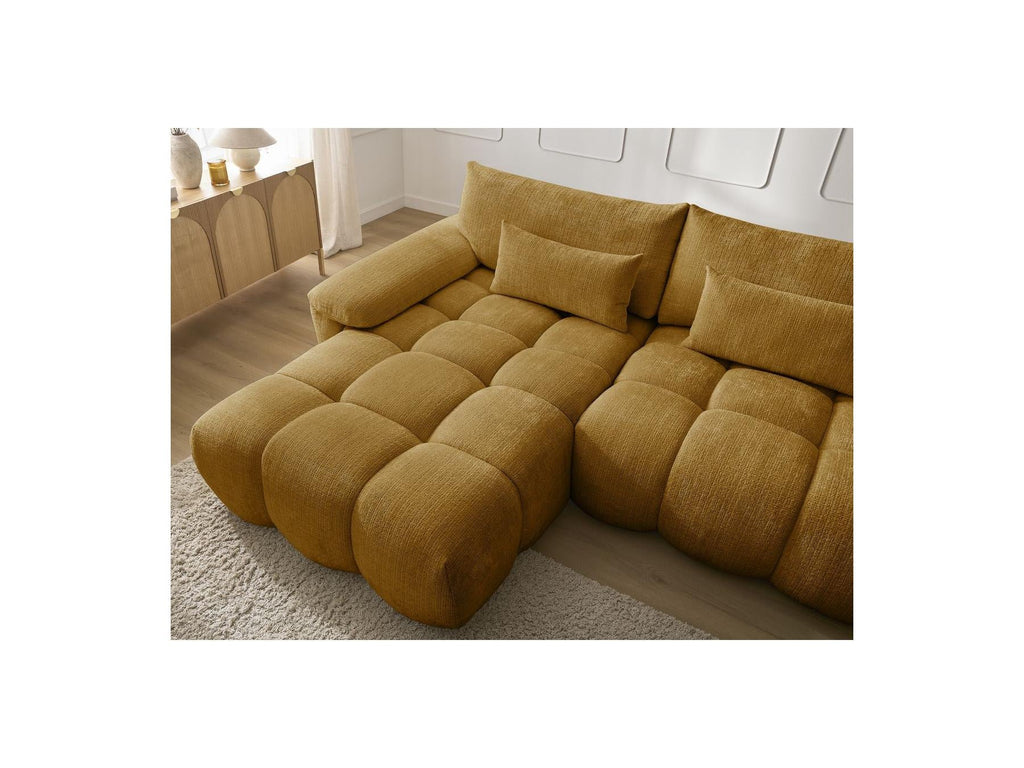 Ivane - Canapé D'Angle Fixe - Tissu Texturé - Angle Gauche
