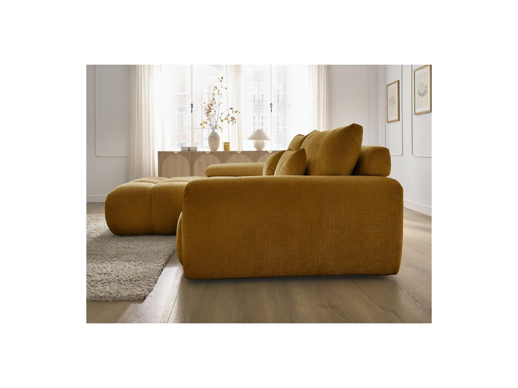 Ivane - Canapé D'Angle Fixe - Tissu Texturé - Angle Gauche
