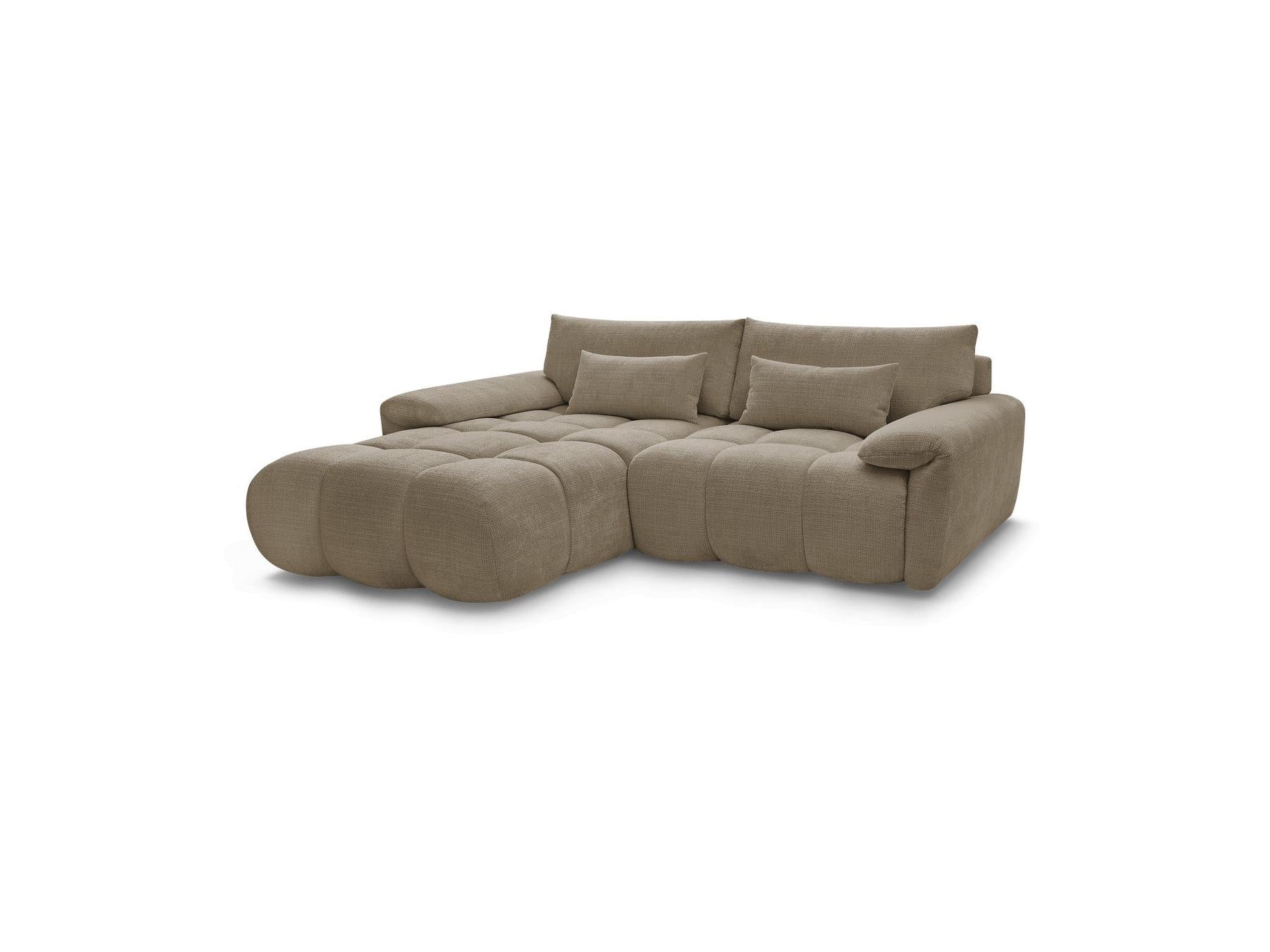 Ivane - Canapé D'Angle Fixe - Tissu Texturé - Angle Gauche
