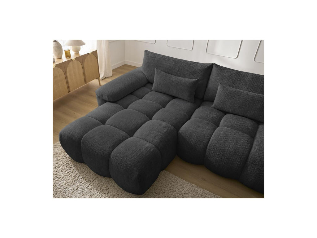 Ivane - Canapé D'Angle Fixe - Tissu Texturé - Angle Gauche