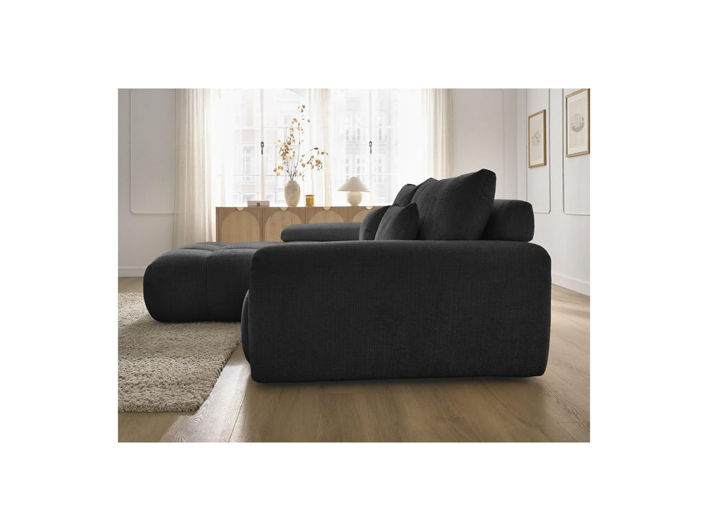 Ivane - Canapé D'Angle Fixe - Tissu Texturé - Angle Gauche