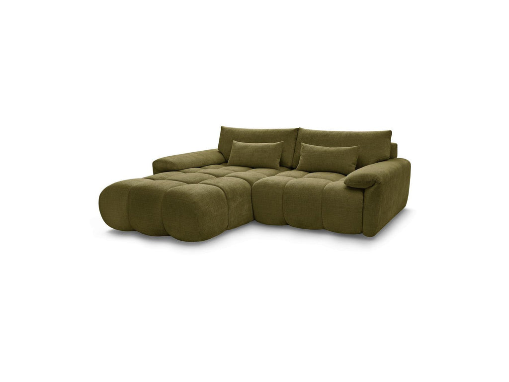 Ivane - Canapé D'Angle Fixe - Tissu Texturé - Angle Gauche