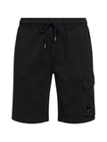 CP Company - Short Cargo Côtelé Taille Élastiquée – Noir