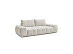 Everest - Canapé Droit Fixe 3 Places - Tissu Chiné - 2 Coussins
