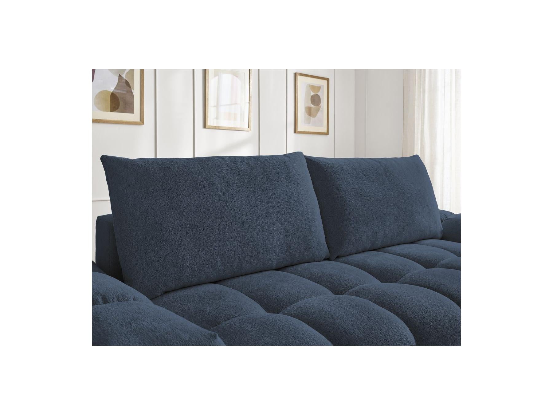Everest - Canapé Droit Fixe 3 Places - Tissu Chiné - 2 Coussins