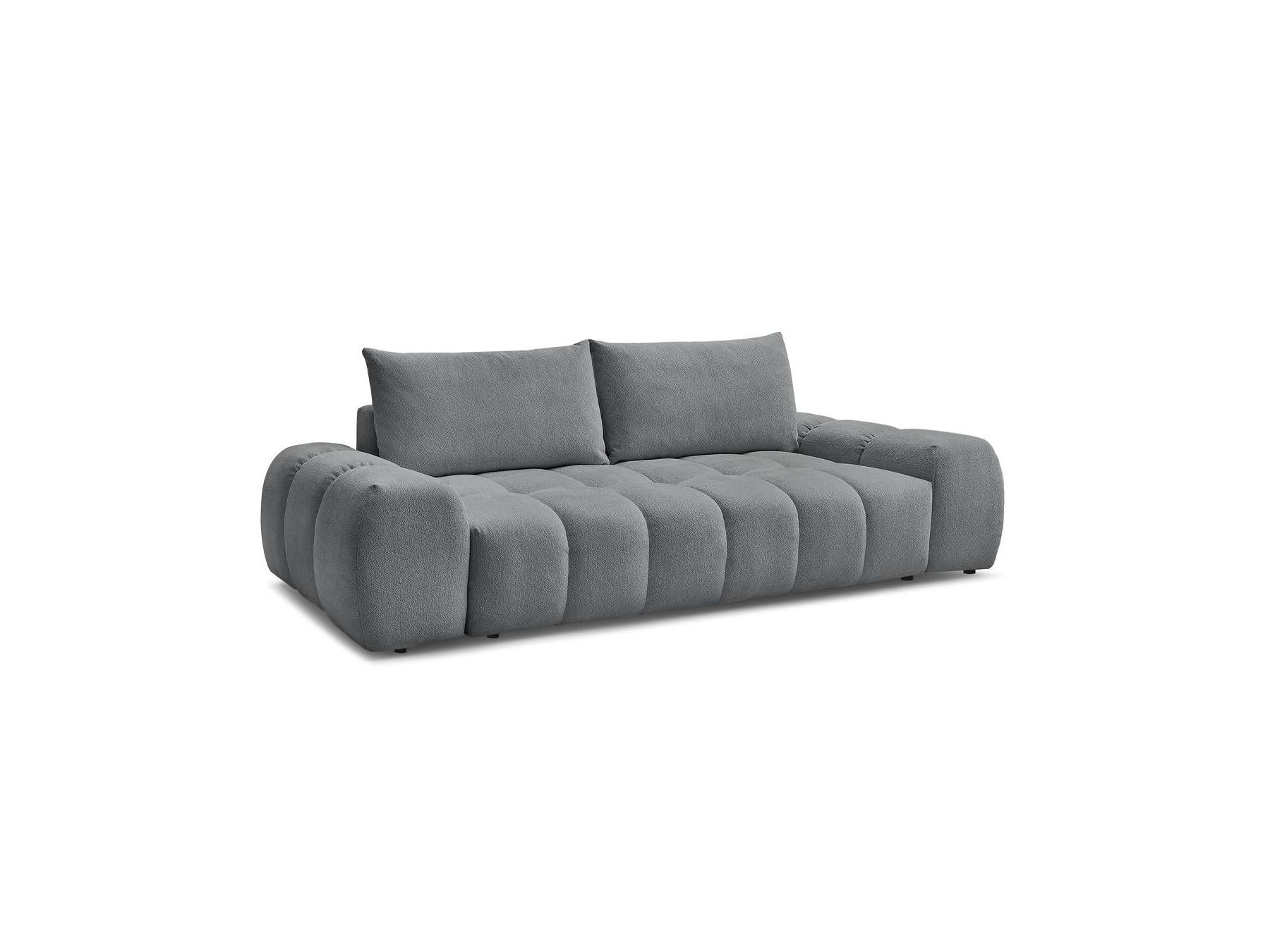 Everest - Canapé Droit Fixe 3 Places - Tissu Chiné - 2 Coussins