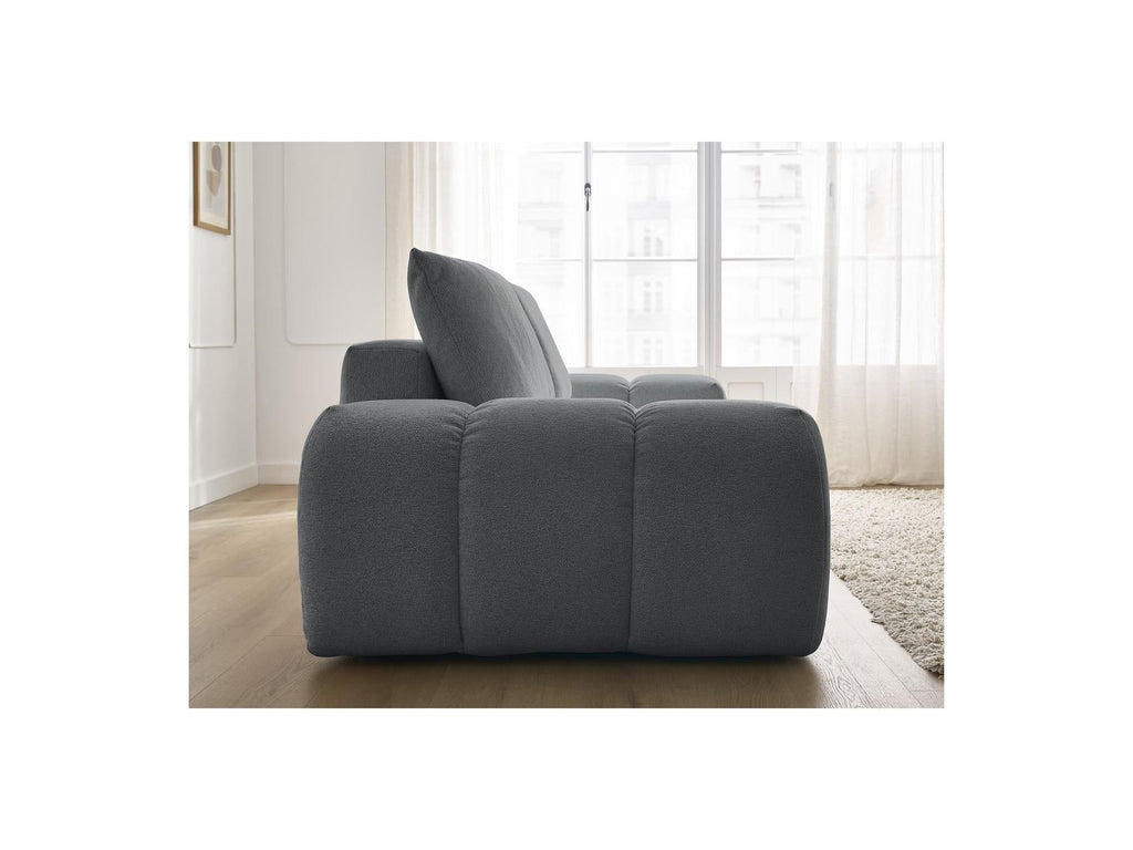 Everest - Canapé Droit Fixe 3 Places - Tissu Chiné - 2 Coussins
