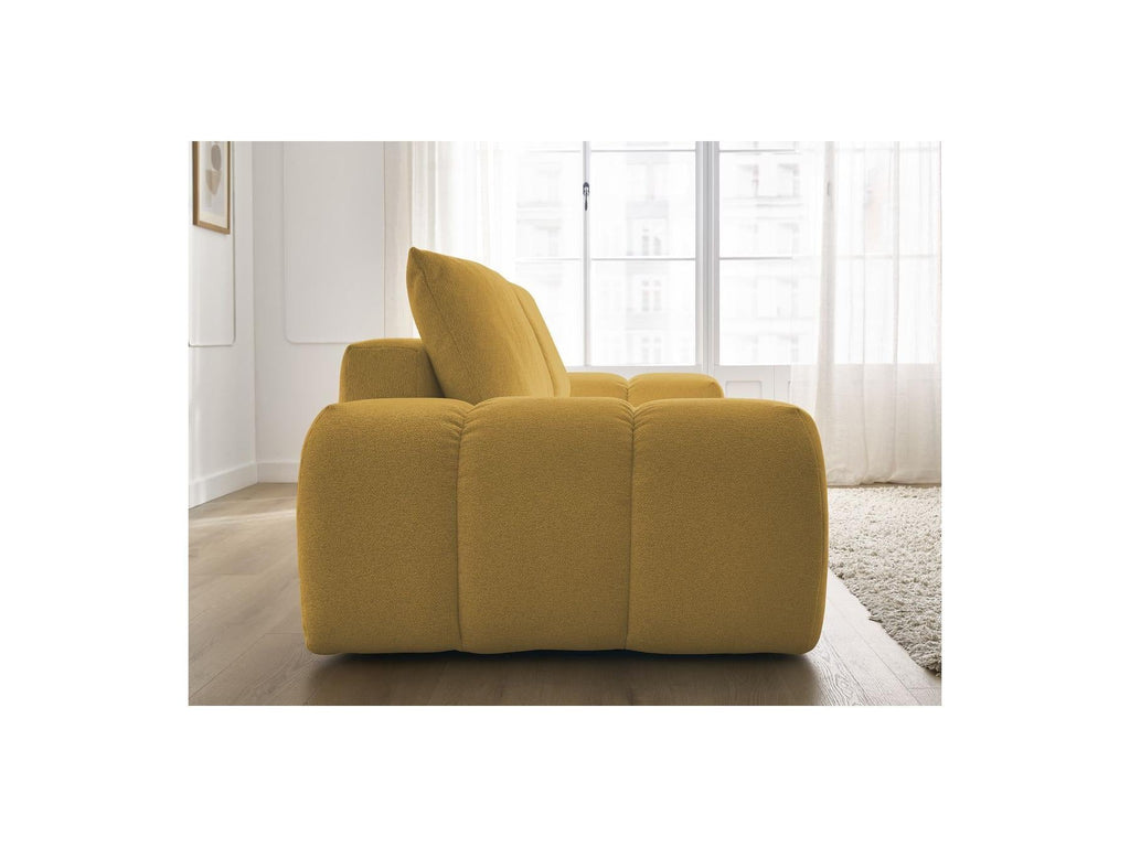 Everest - Canapé Droit Fixe 3 Places - Tissu Chiné - 2 Coussins