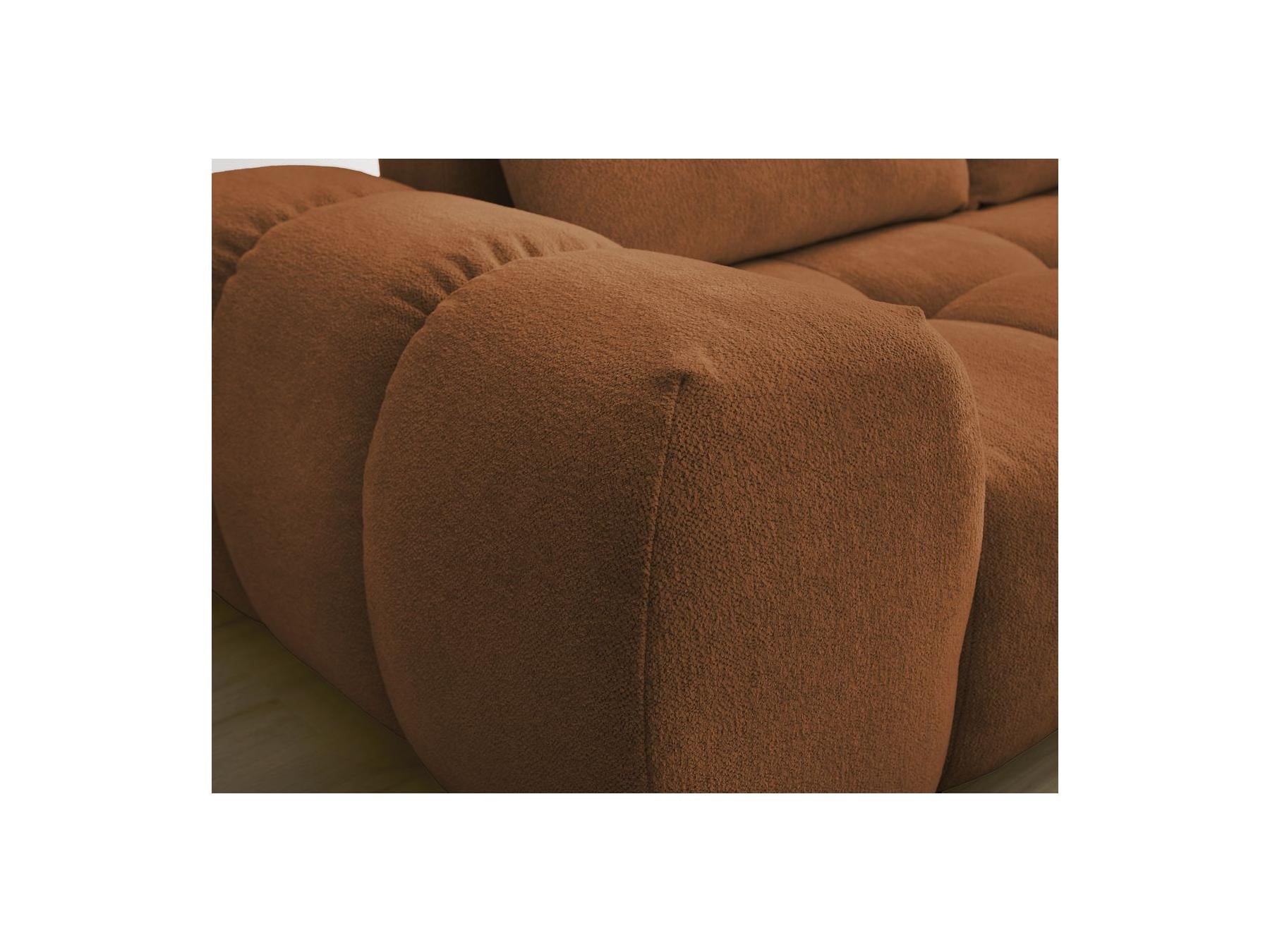 Everest - Canapé Droit Fixe 3 Places - Tissu Chiné - 2 Coussins
