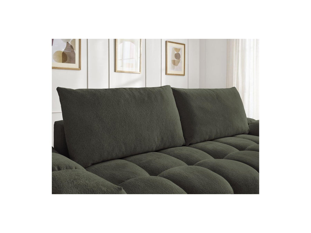 Everest - Canapé Droit Fixe 3 Places - Tissu Chiné - 2 Coussins
