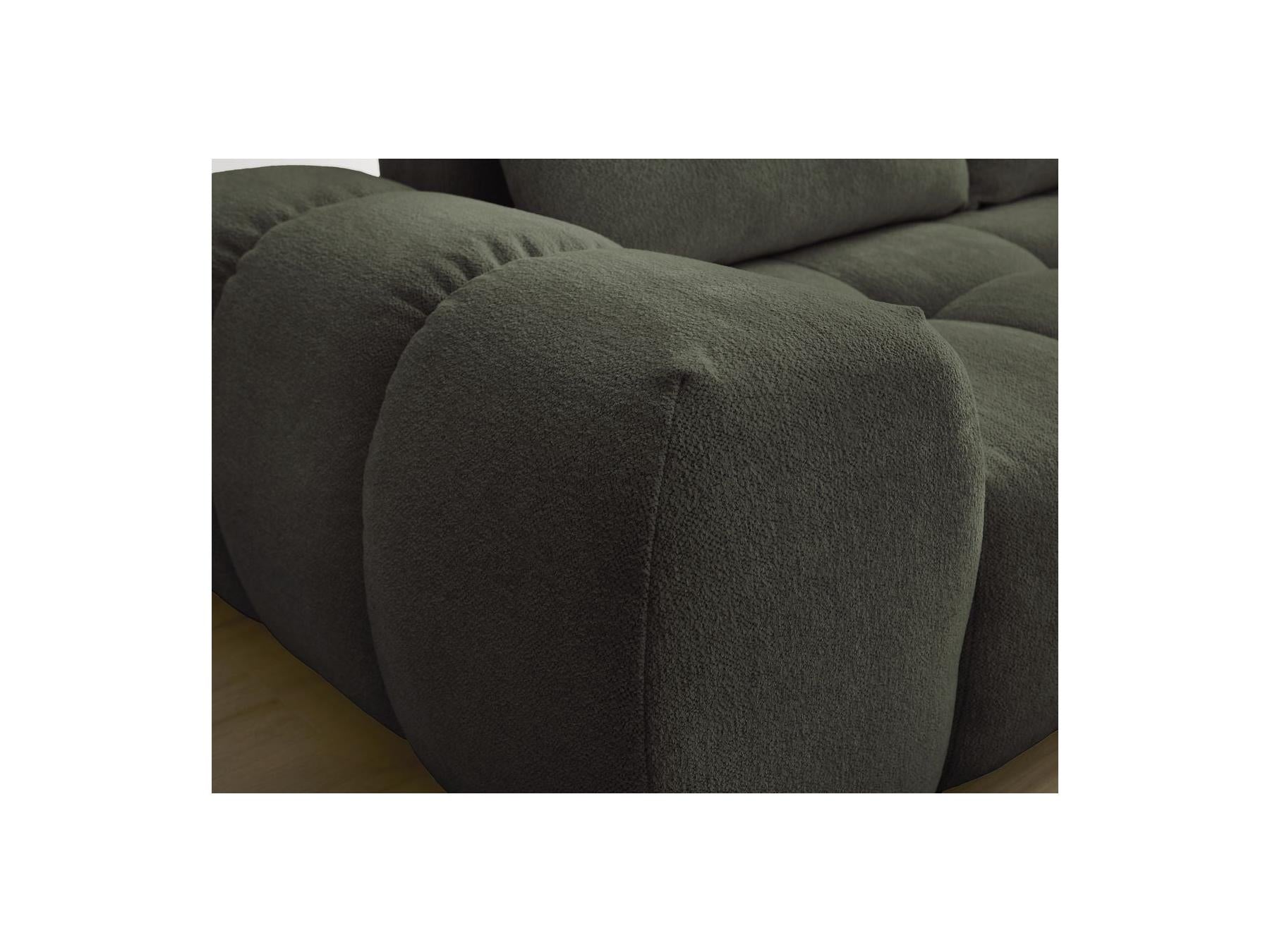 Everest - Canapé Droit Fixe 3 Places - Tissu Chiné - 2 Coussins