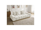 Everest - Canapé Droit Fixe 3 Places - Tissu Chiné - 5 Coussins