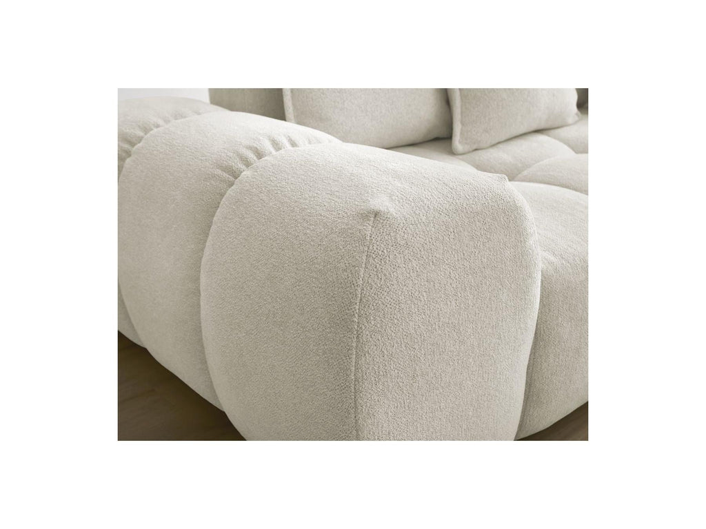 Everest - Canapé Droit Fixe 3 Places - Tissu Chiné - 5 Coussins