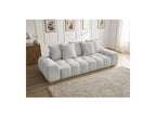 Everest - Canapé Droit Fixe 3 Places - Tissu Chiné - 5 Coussins