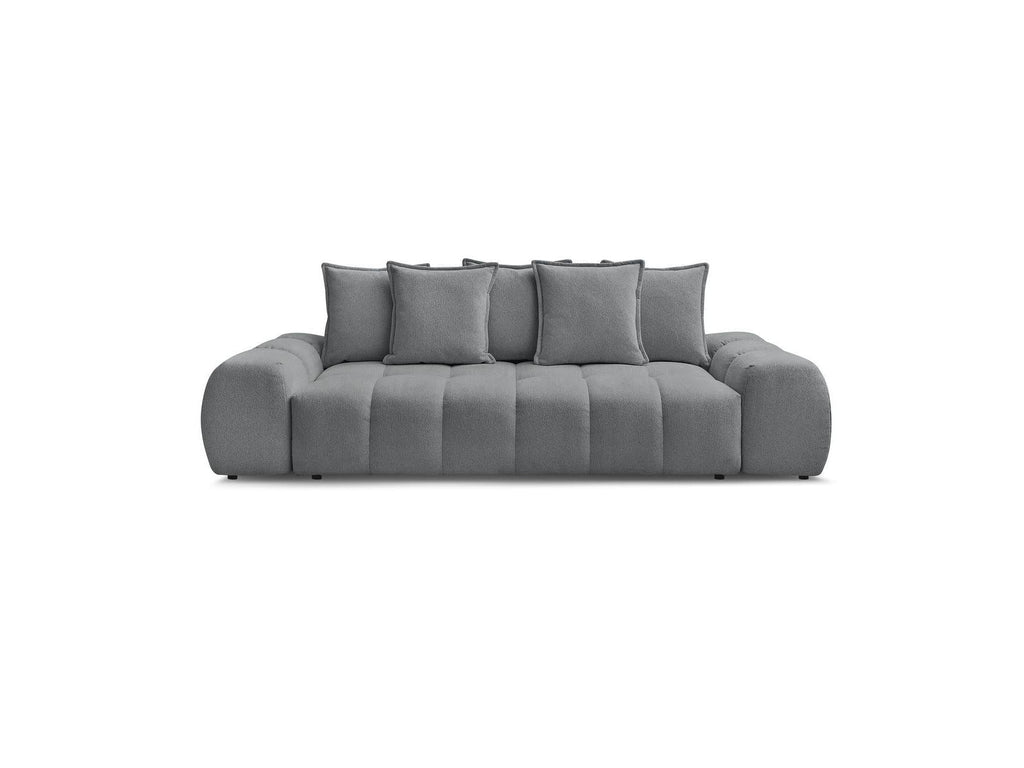Everest - Canapé Droit Fixe 3 Places - Tissu Chiné - 5 Coussins