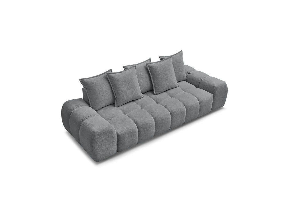Everest - Canapé Droit Fixe 3 Places - Tissu Chiné - 5 Coussins