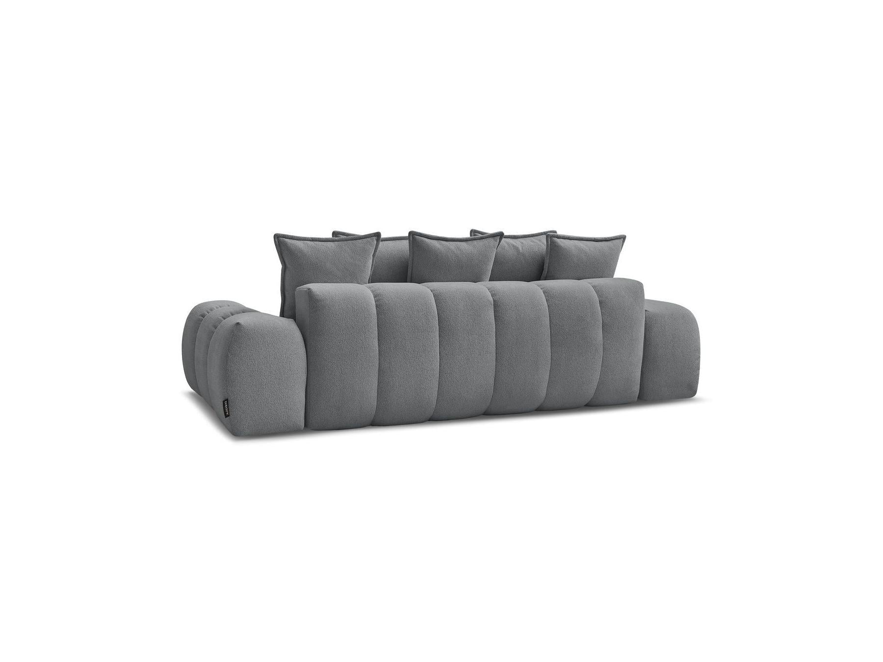 Everest - Canapé Droit Fixe 3 Places - Tissu Chiné - 5 Coussins