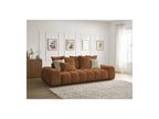 Everest - Canapé Droit Fixe 3 Places - Tissu Chiné - 5 Coussins