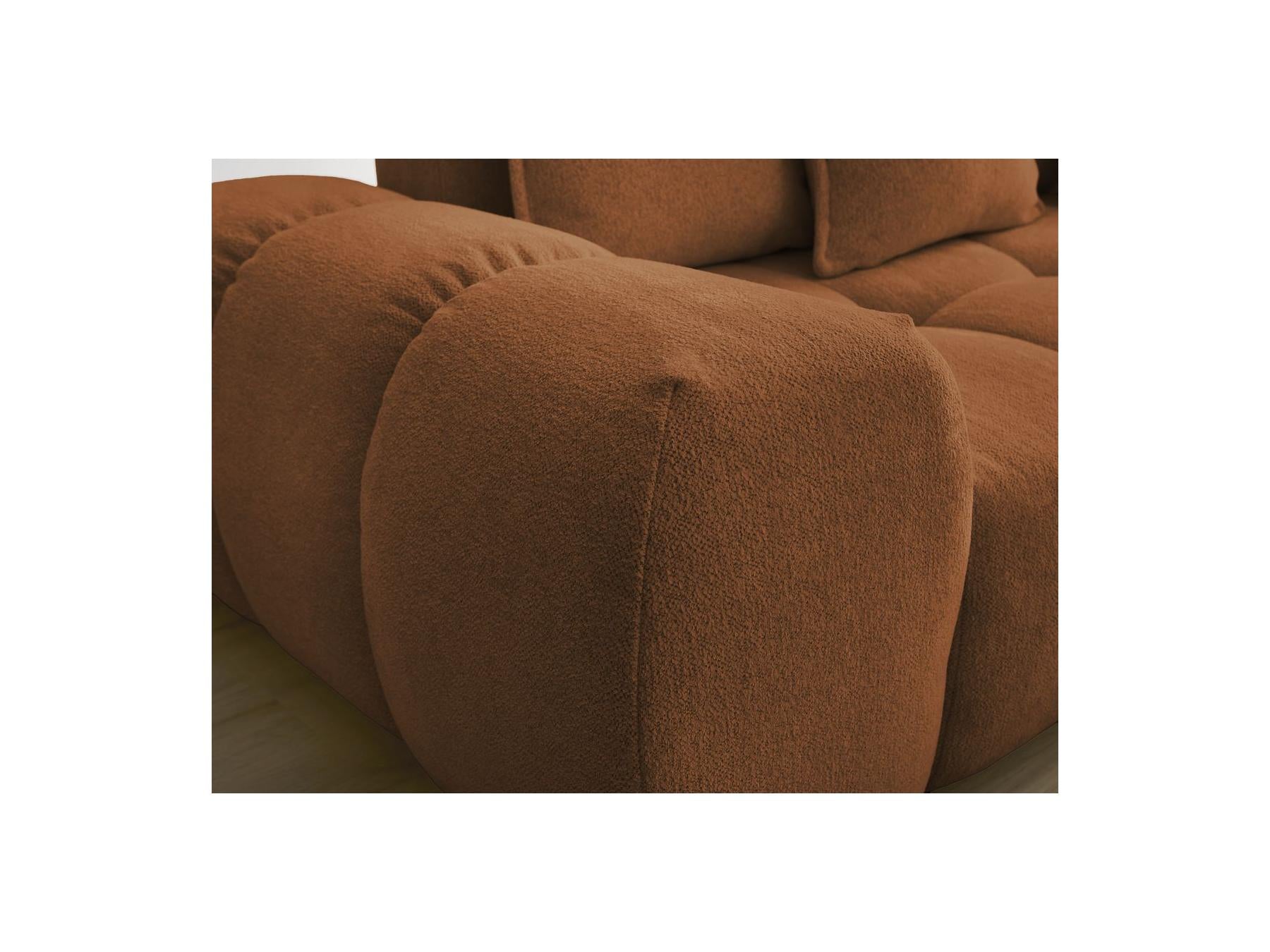 Everest - Canapé Droit Fixe 3 Places - Tissu Chiné - 5 Coussins