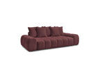 Everest - Canapé Droit Fixe 3 Places - Tissu Chiné - 5 Coussins