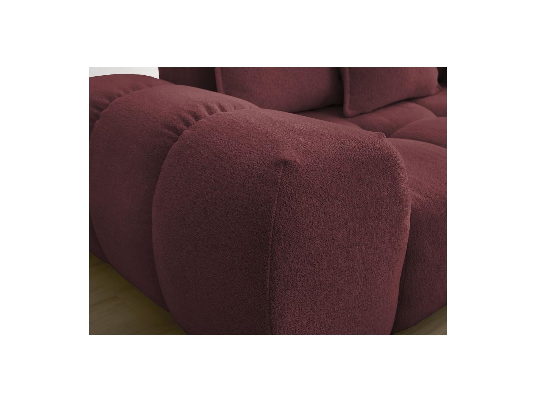 Everest - Canapé Droit Fixe 3 Places - Tissu Chiné - 5 Coussins