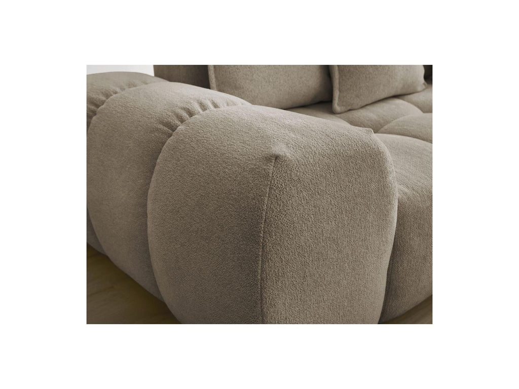 Everest - Canapé Droit Fixe 3 Places - Tissu Chiné - 5 Coussins