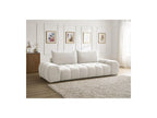Everest - Canapé Droit Fixe 3 Places - Tissu Texturé - 2 Coussins