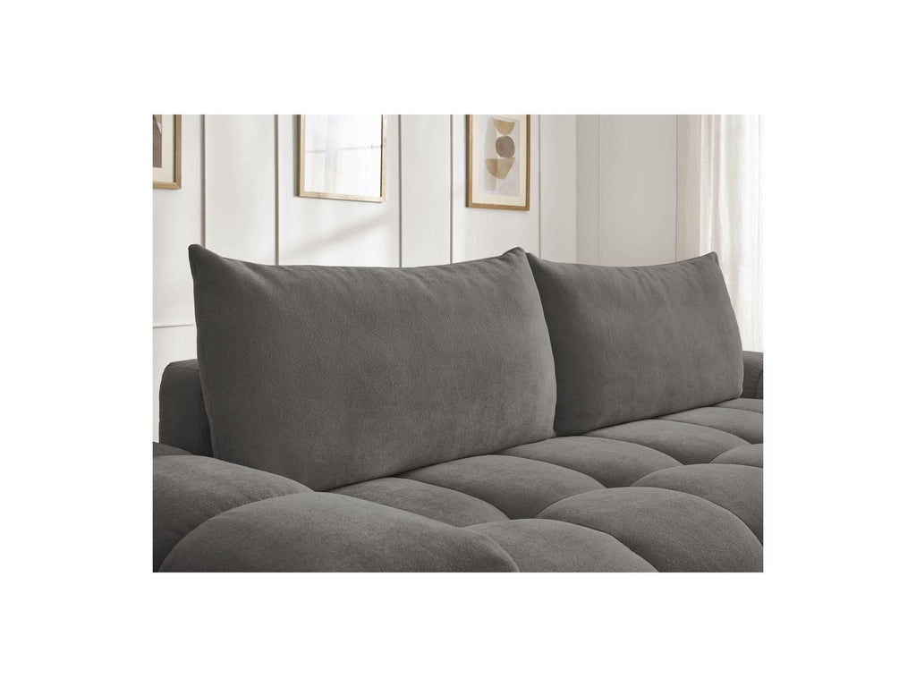 Everest - Canapé Droit Fixe 3 Places - Tissu Texturé - 2 Coussins