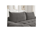 Everest - Canapé Droit Fixe 3 Places - Tissu Texturé - 2 Coussins