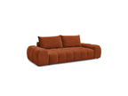 Everest - Canapé Droit Fixe 3 Places - Tissu Texturé - 2 Coussins