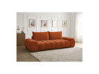 Everest - Canapé Droit Fixe 3 Places - Tissu Texturé - 2 Coussins