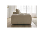 Everest - Canapé Droit Fixe 3 Places - Tissu Texturé - 2 Coussins