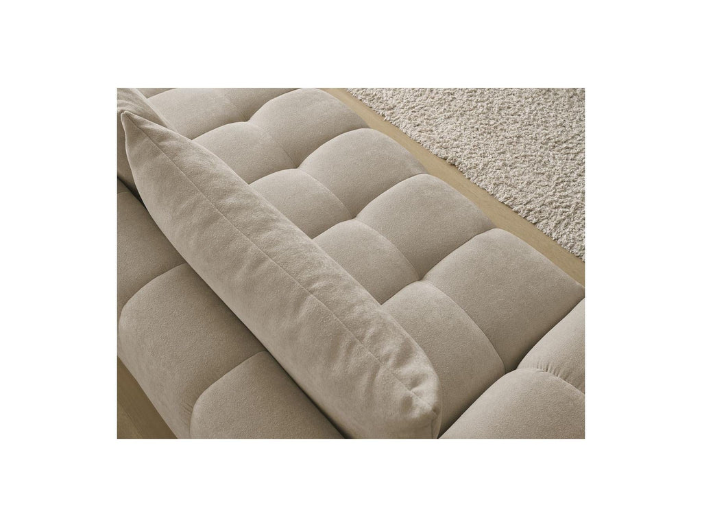 Everest - Canapé Droit Fixe 3 Places - Tissu Texturé - 2 Coussins