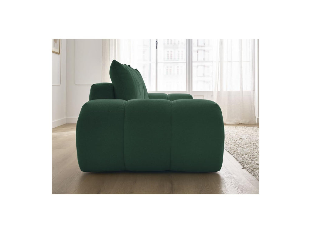Everest - Canapé Droit Fixe 3 Places - Tissu Texturé - 2 Coussins