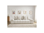 Everest - Canapé Droit Fixe 3 Places - Tissu Texturé - 5 Coussins