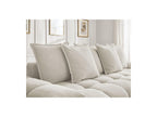 Everest - Canapé Droit Fixe 3 Places - Tissu Texturé - 5 Coussins