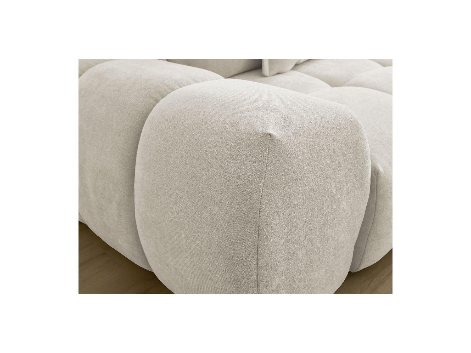 Everest - Canapé Droit Fixe 3 Places - Tissu Texturé - 5 Coussins