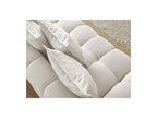 Everest - Canapé Droit Fixe 3 Places - Tissu Texturé - 5 Coussins