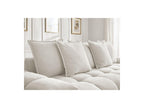 Everest - Canapé Droit Fixe 3 Places - Tissu Texturé - 5 Coussins