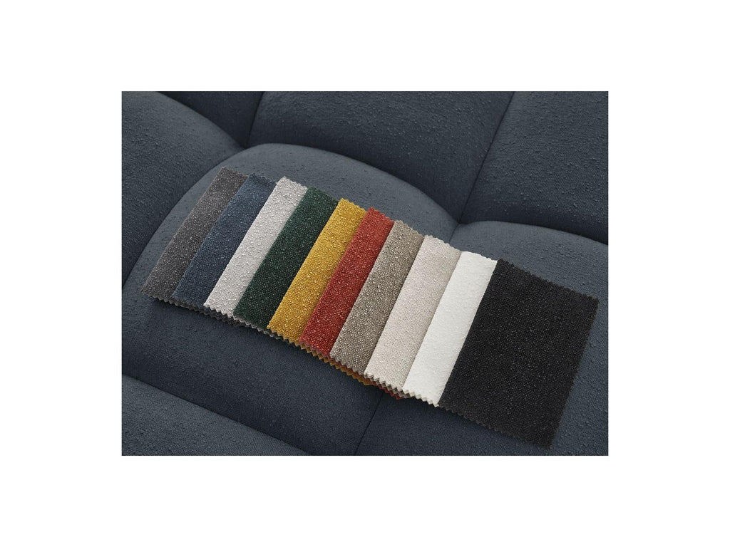 Everest - Canapé Droit Fixe 3 Places - Tissu Texturé - 5 Coussins