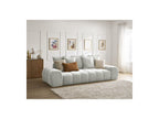 Everest - Canapé Droit Fixe 3 Places - Tissu Texturé - 5 Coussins
