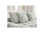 Everest - Canapé Droit Fixe 3 Places - Tissu Texturé - 5 Coussins
