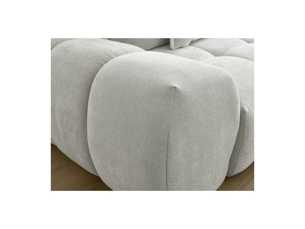 Everest - Canapé Droit Fixe 3 Places - Tissu Texturé - 5 Coussins