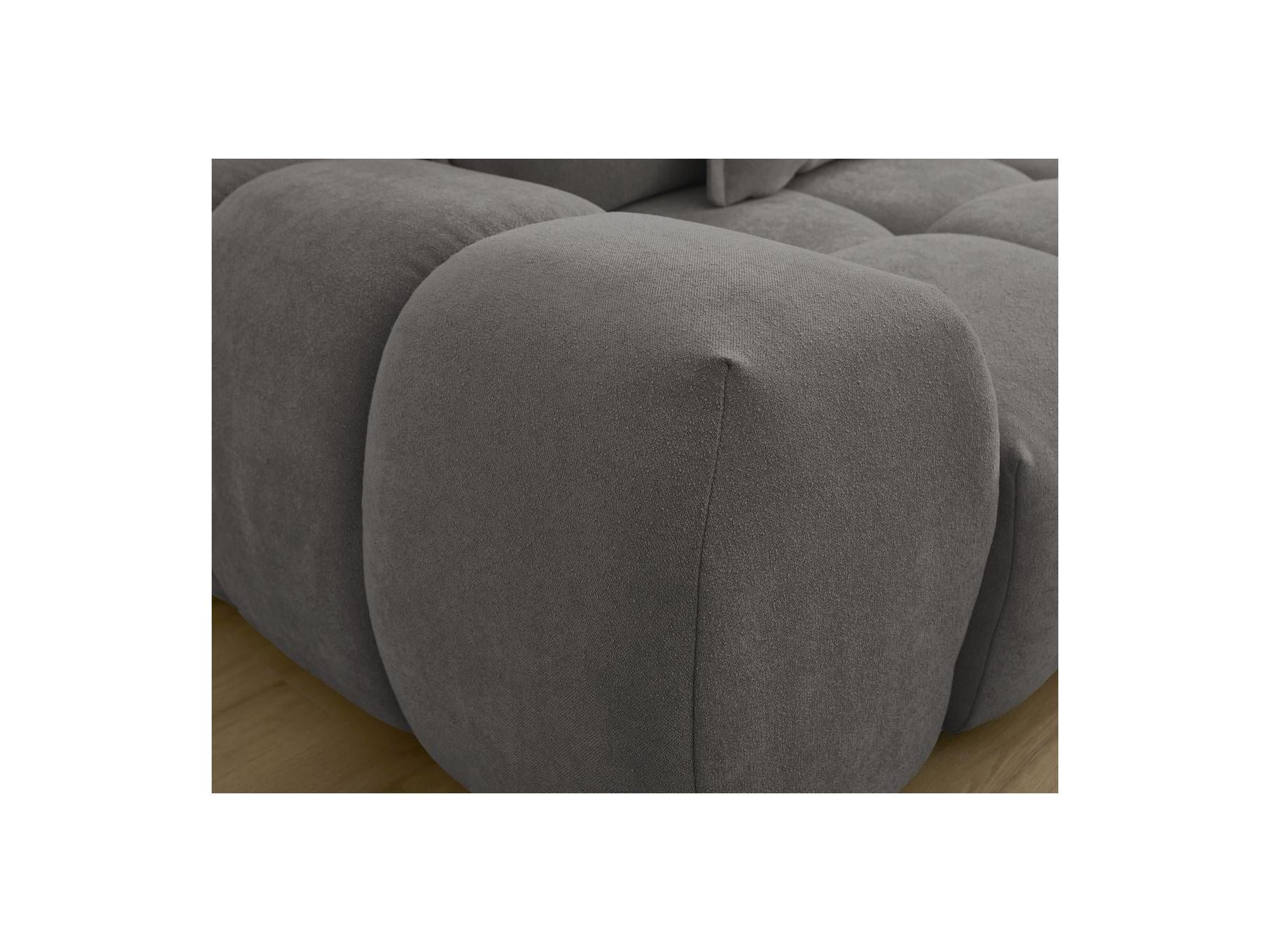 Everest - Canapé Droit Fixe 3 Places - Tissu Texturé - 5 Coussins