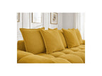 Everest - Canapé Droit Fixe 3 Places - Tissu Texturé - 5 Coussins
