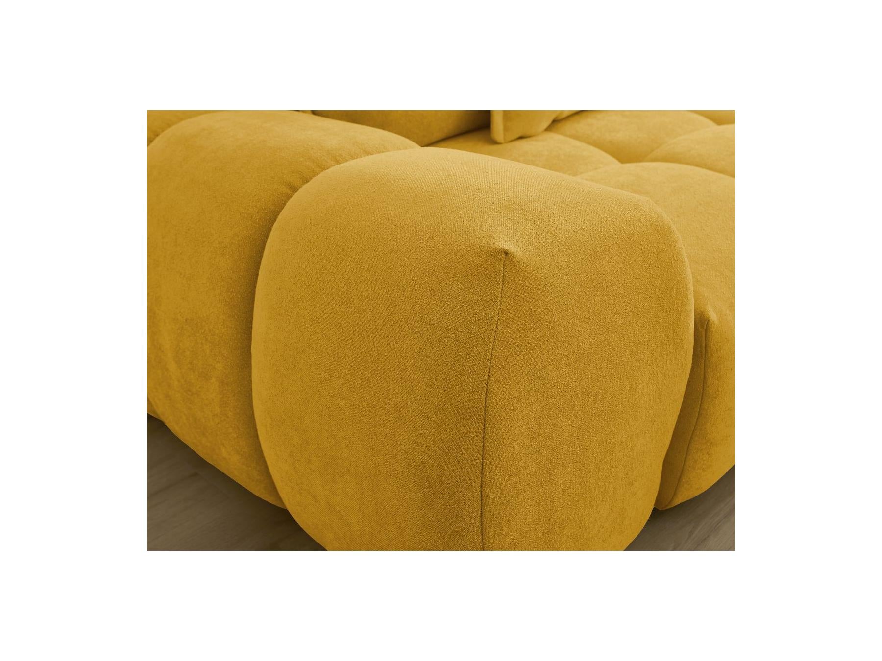 Everest - Canapé Droit Fixe 3 Places - Tissu Texturé - 5 Coussins