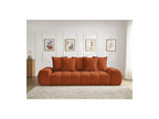 Everest - Canapé Droit Fixe 3 Places - Tissu Texturé - 5 Coussins