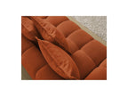 Everest - Canapé Droit Fixe 3 Places - Tissu Texturé - 5 Coussins