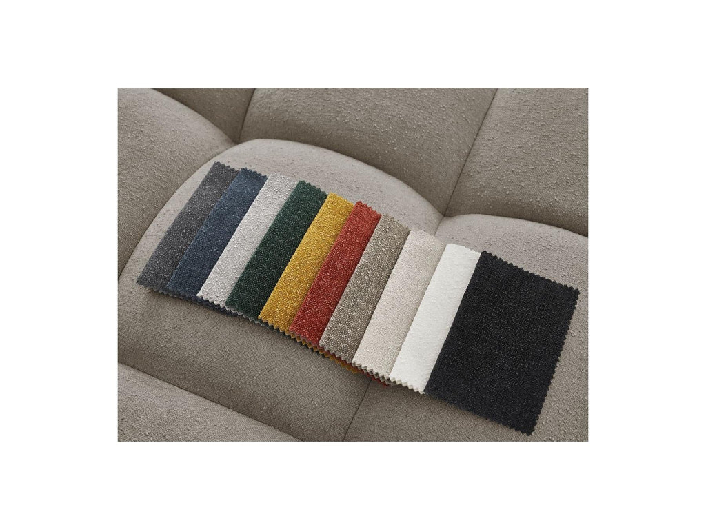Everest - Canapé Droit Fixe 3 Places - Tissu Texturé - 5 Coussins
